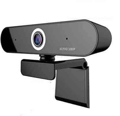Webcam 1080p hd autofocus usb met microfoon, computer / desktop streaming camera voor klasstudenten 90 graden extende -
