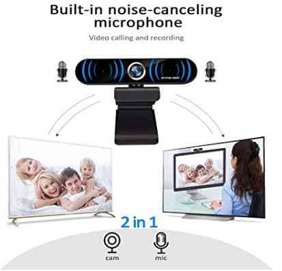Webcam 1080p HD Autofokus USB mit Mikrofon, Computer / Desktop-Streaming-Kamera für Schüler 90 Grad Extende -