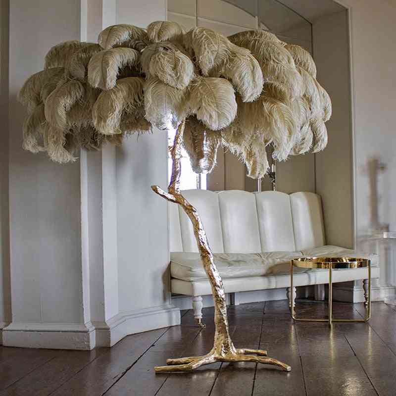 Nordic, Modern And Luxury Tree Style-feather Lamp