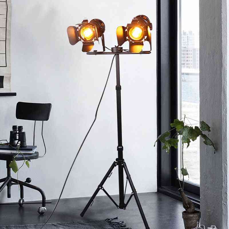 Led Retro Tripod Iron Retro Floor Lamp For Dining Room / Bedroom / Living Room