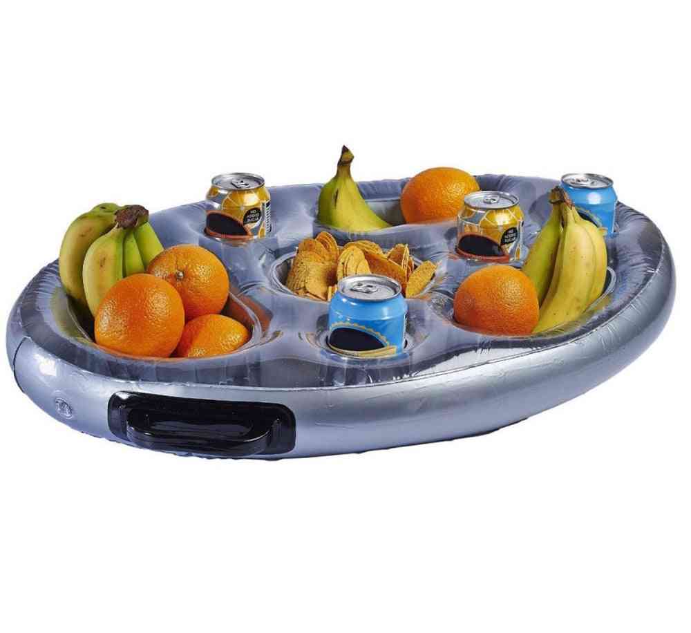 Inflatable Spa Tube Tray With 2 Carry Handles For Drinks And Snacks
