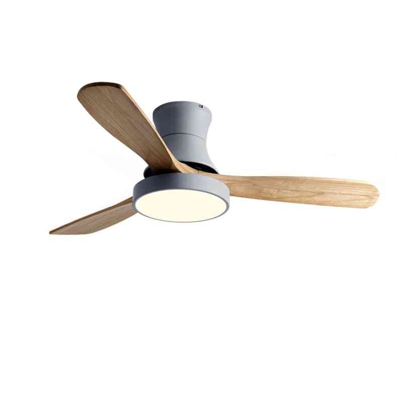 Wood Ceiling Fan With Light- Low Floor Personality Lamp
