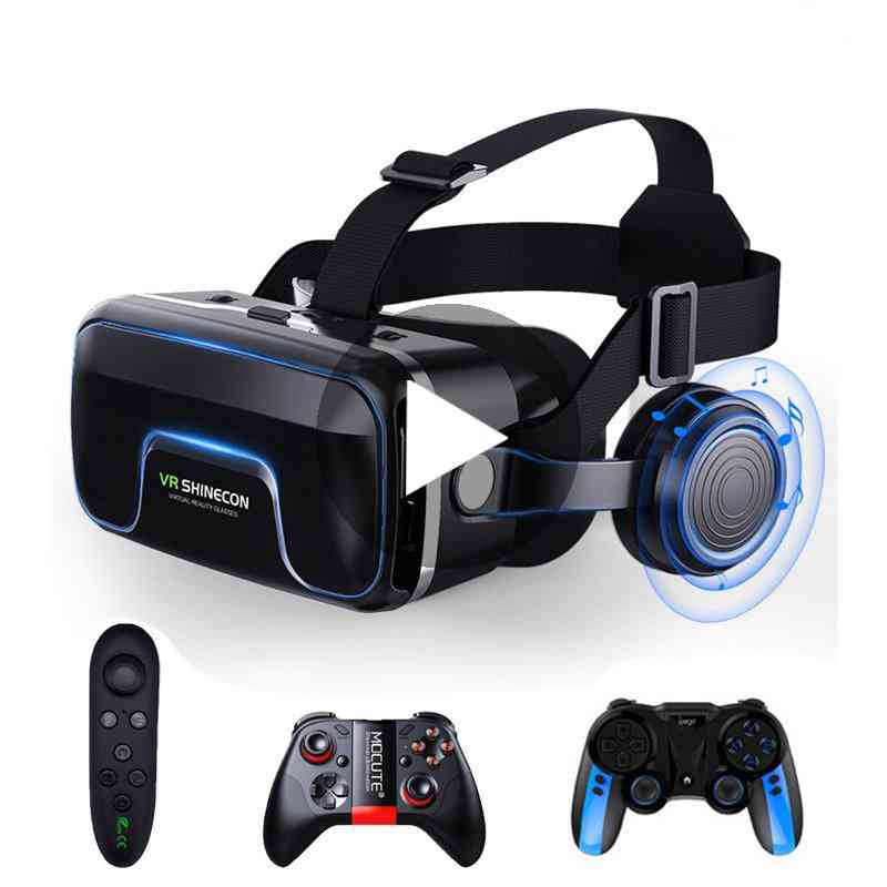 10,0 casque hjelm 3D-briller virtual reality-headset til smartphone, beskyttelsesbriller videospilkikkert - ingen kasse ingen fjernbetjening