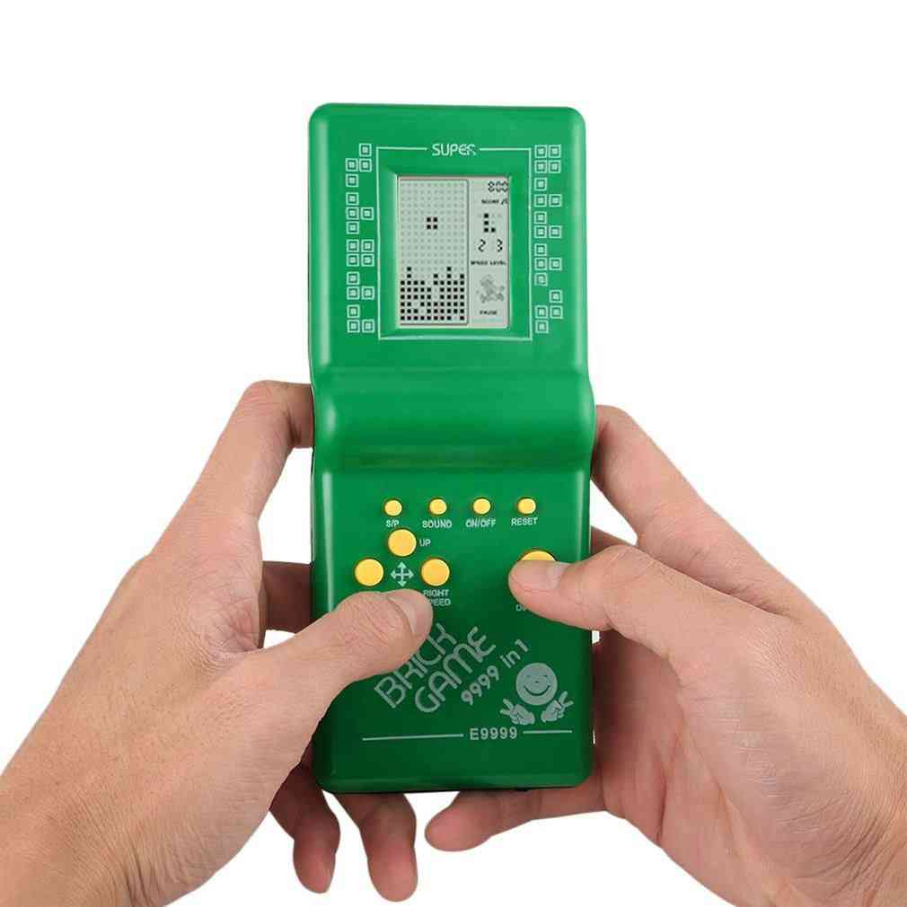 Retro Electronic Tetris Brick, Classic Handheld Pocket Game Machine For