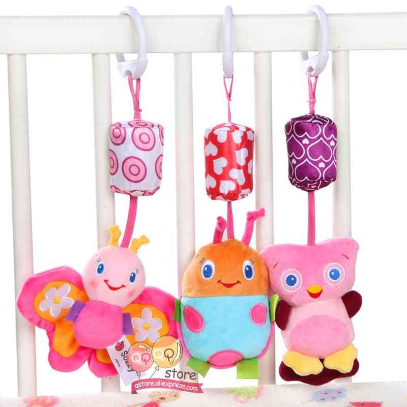 Baby Rassel Spielzeug, Plüsch Kinderwagen hängen Glocke Ring Handys Baby Soft Krippe Lernspielzeug für Kinder Geschenk - Hase