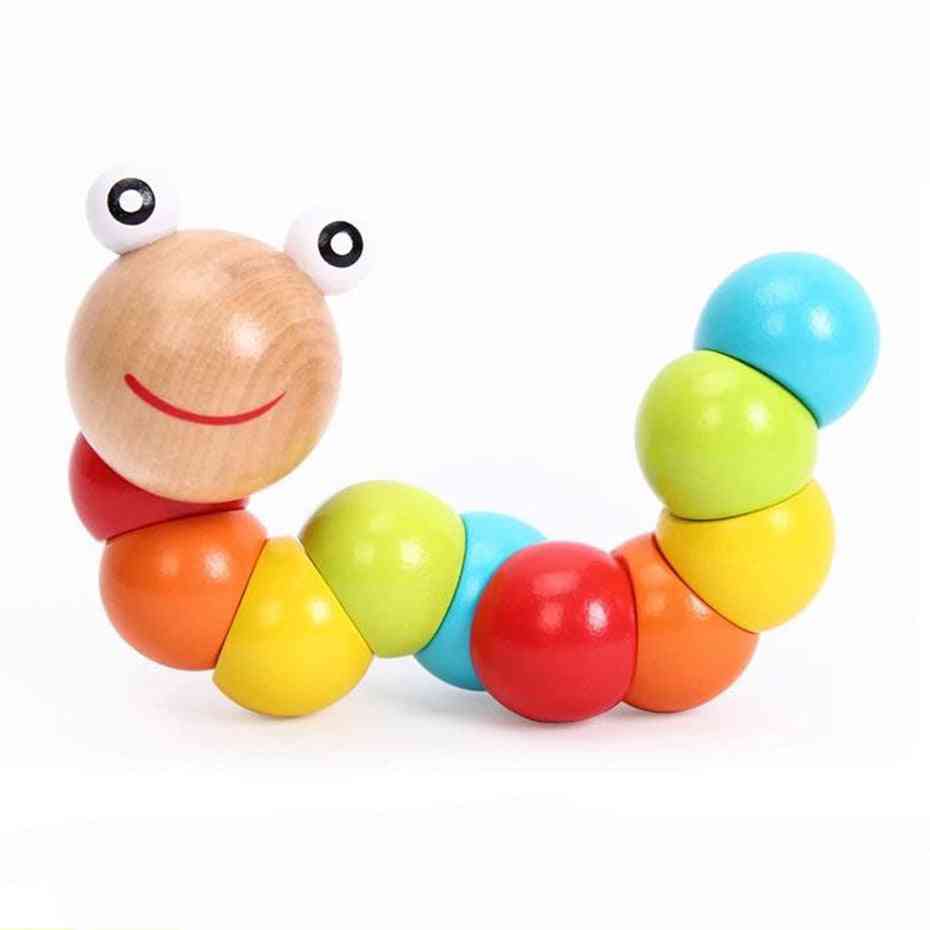 Wooden Twisted Worm Educational For Baby