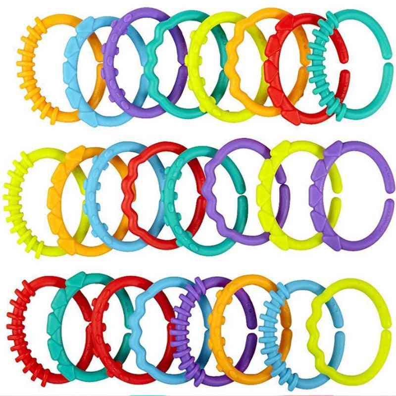 Plastic Grip Teether Ring - Molars Rattle Safety For Babys