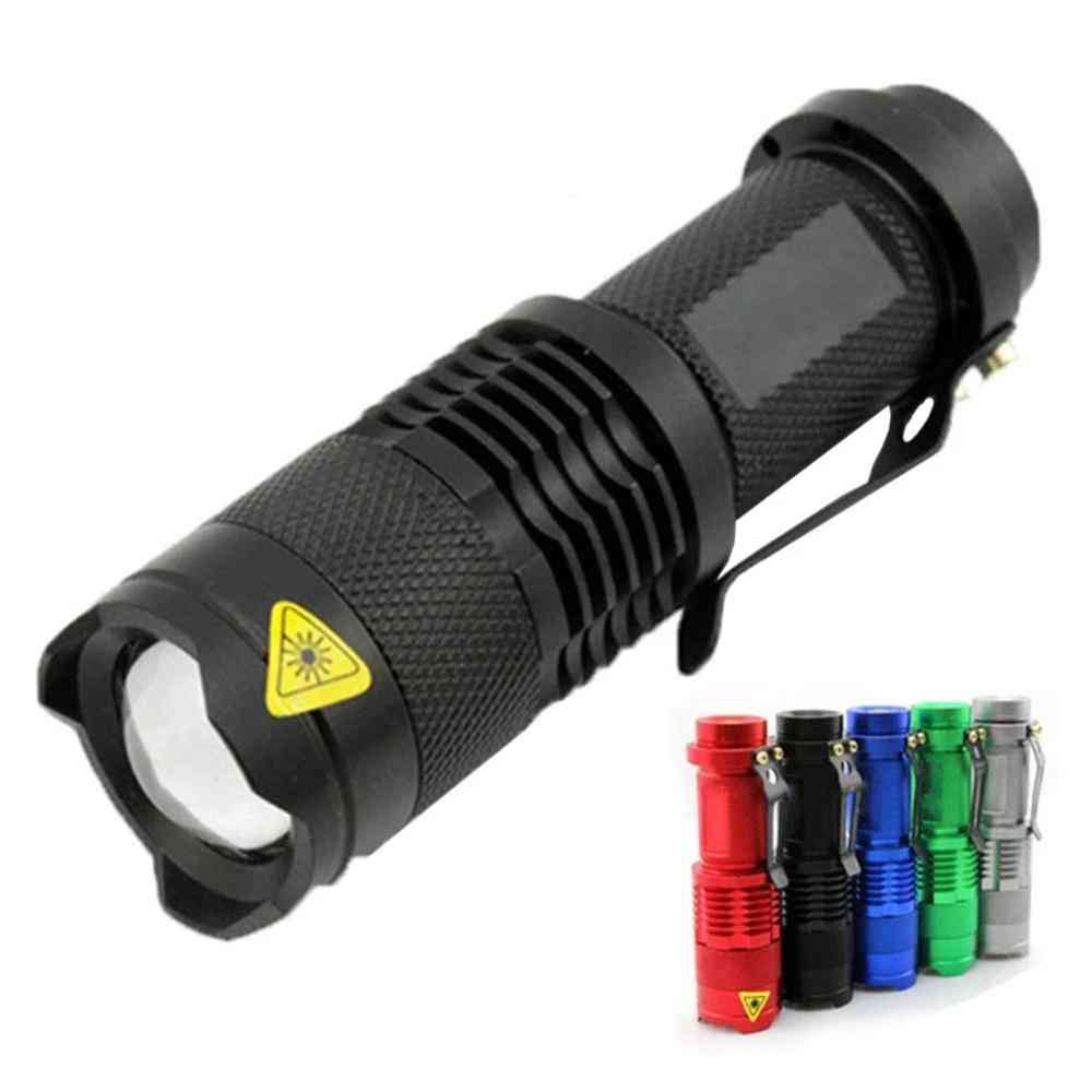 Led Flashlight Torch, 3-modes Portable Zoom For Lamp
