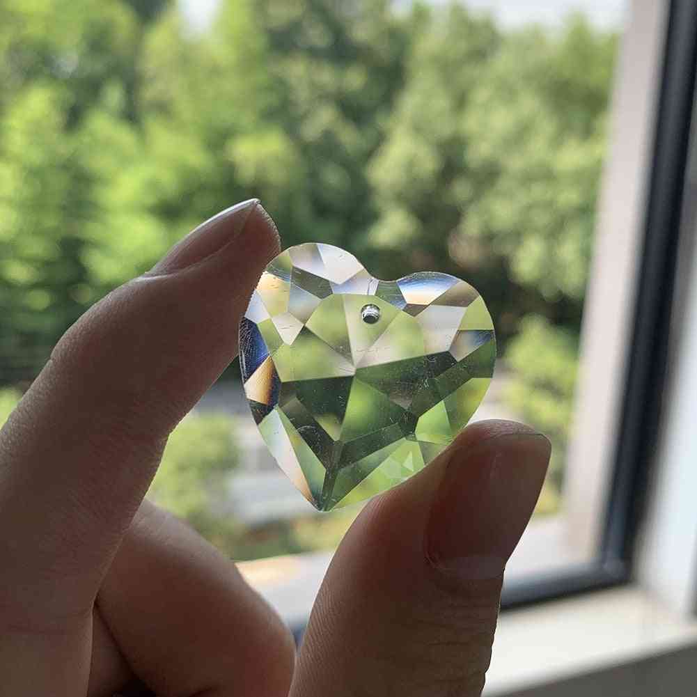 Love Heart Faceted-28mm Glass Crystal