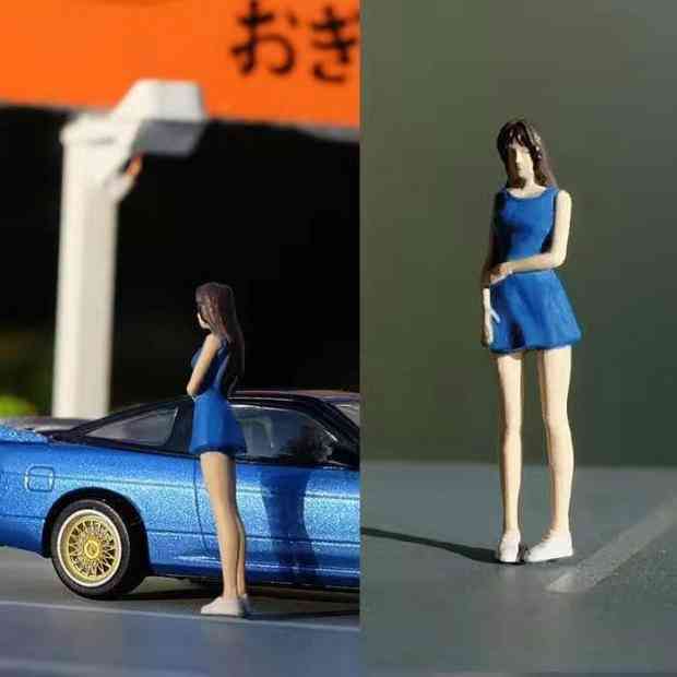 Schaal 1/64 Scene Initial D Parking Lot (Mako, SIL80) Fast Tofu - D Scene Layout Model (Set) -