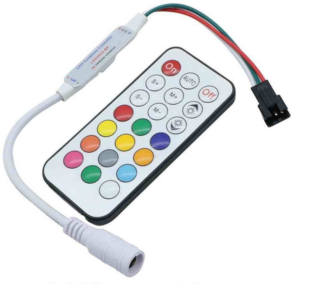 21-nøgle RF-controller Magic RGB LED-controller med fjernbetjening til WS2812B WS2811 LED Strip (21 nøgler) -