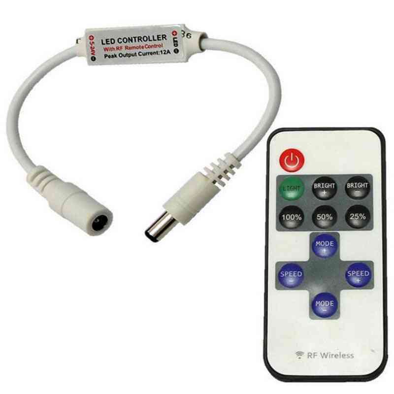 Dimmer led dc5-24v 12a mini controller rf wireless 11 tasti telecomando rf per 5050/3528 monocolore -