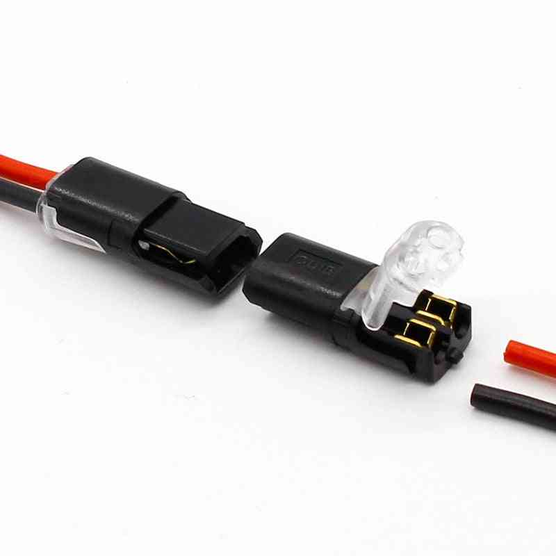 10st 2p veerconnector-draad zonder lassen geen schroeven, snelconnector kabelklem klemmenblok 2-weg gemakkelijk passend voor ledstrip