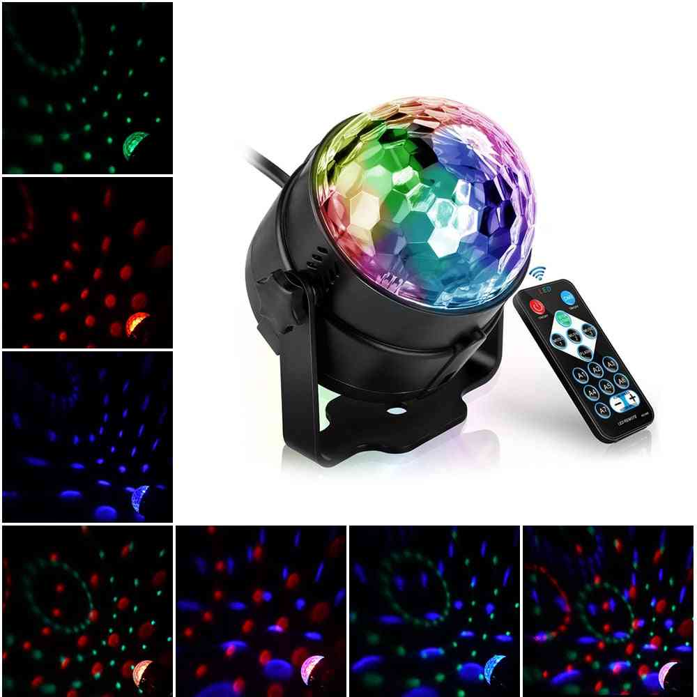Led disco fény, zenei hanggal aktivált mini forgó lézer projektor