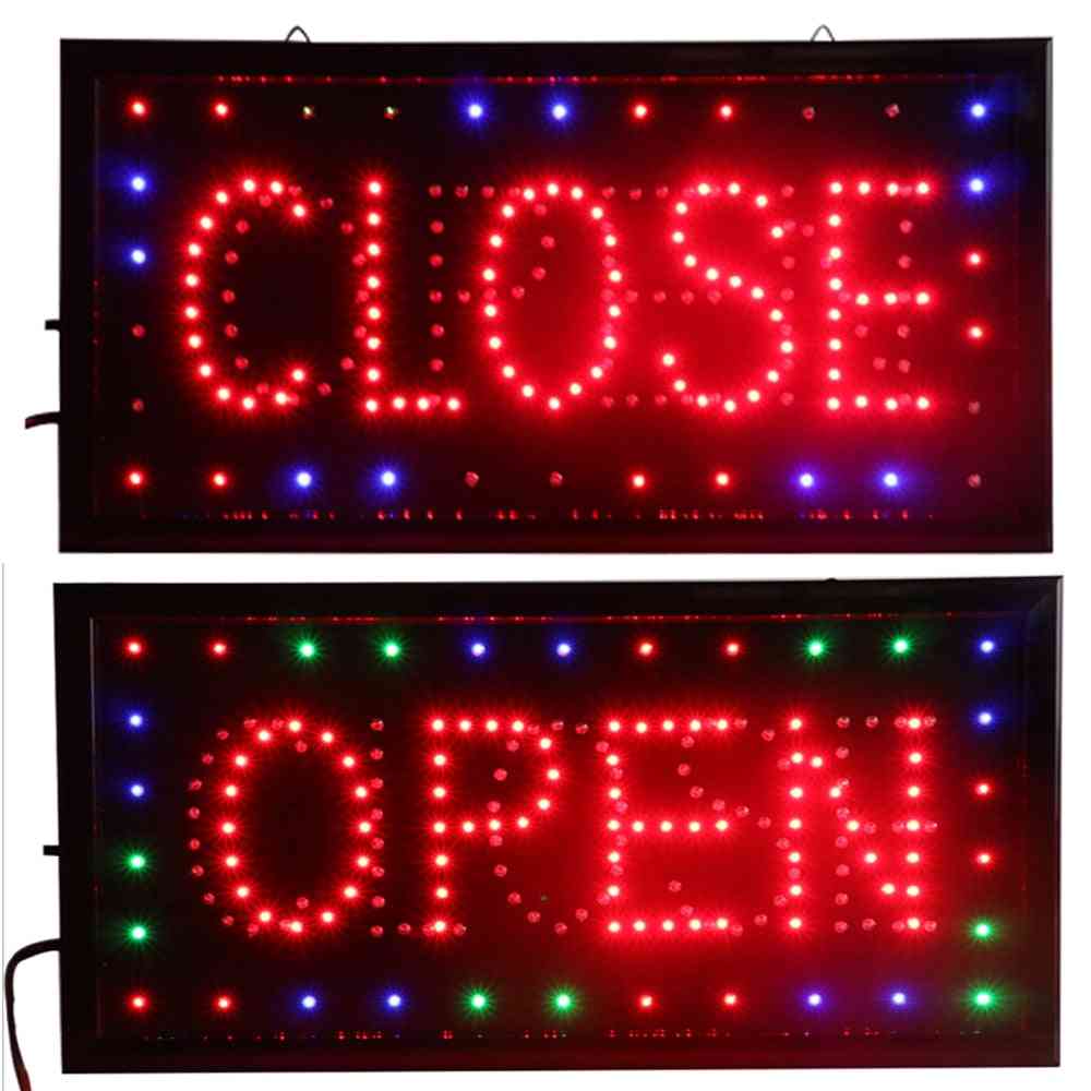Nyitott és zárt LED jelzőtábla - neon üzleti bár üzlet zárt lámpa