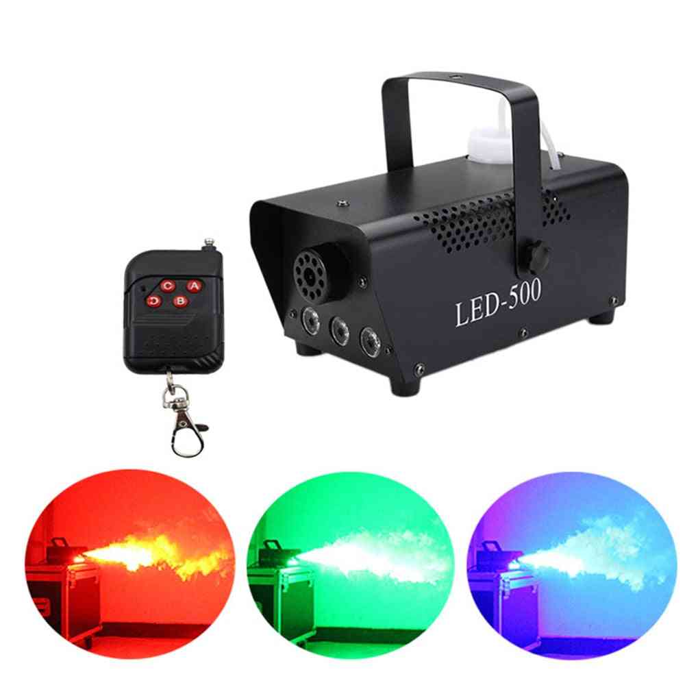 Disco Smoke Machine - Mini Led Remote Fogger Ejector Dj Christmas Party Stage Light