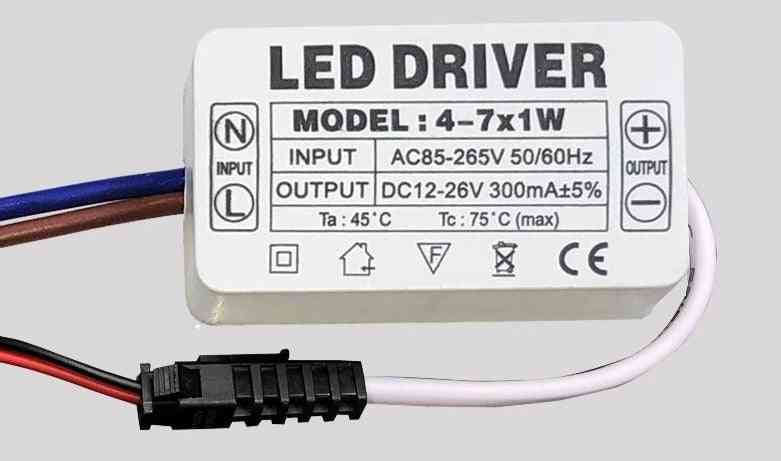 Vysoce kvalitní napájecí zdroj 1w / 7w / 15w / 18w / 24w / 36w, přepínač transformátoru LED adaptéru ovladače pro led světla