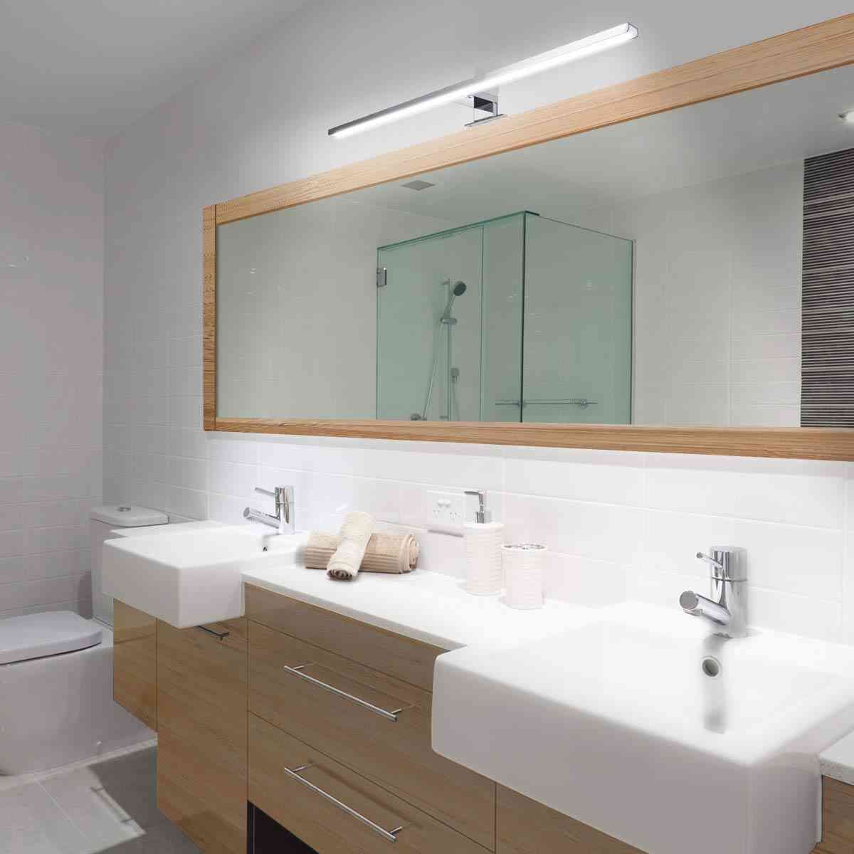 Led stenska luč zrcalna svetilka - nepremočljiva aluminijasta osvetlitev za kopalnico, stranišče