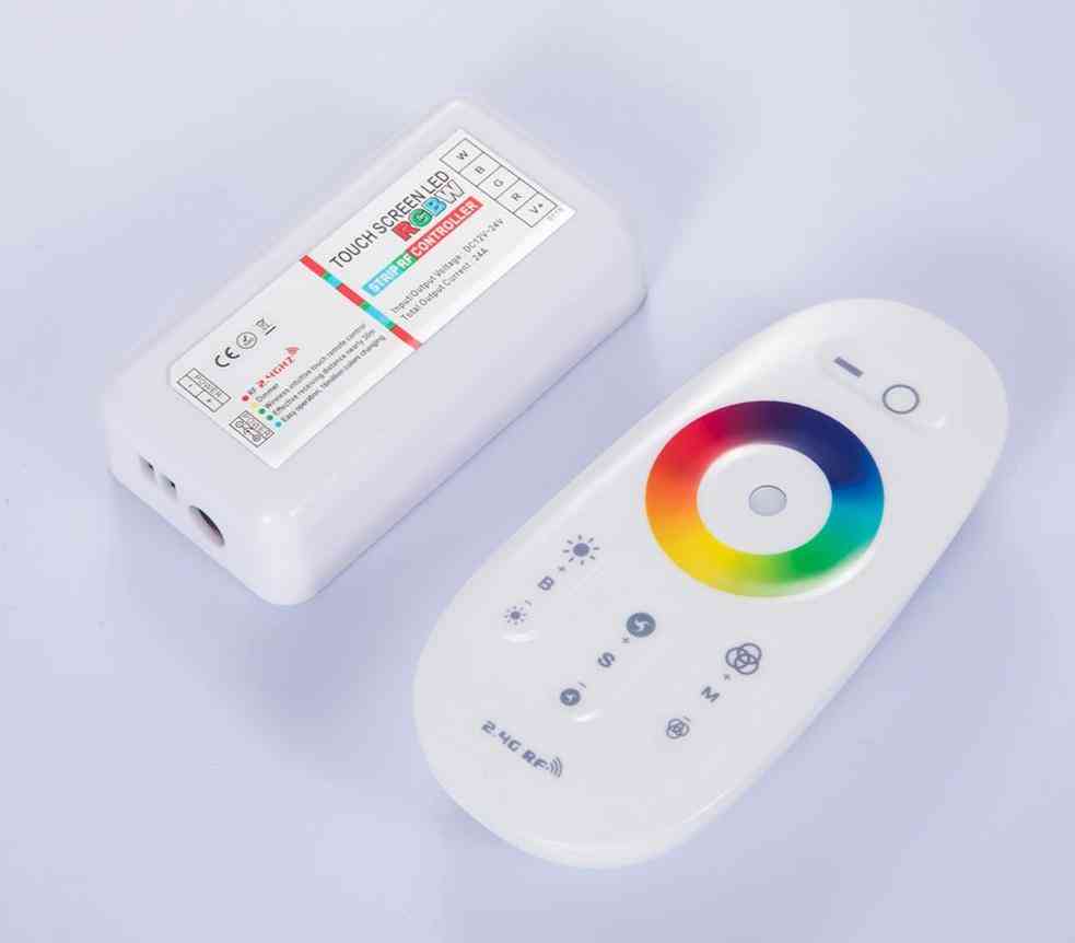 2.4g rgb rgbw led-strip-controller touch control remoto, rf inalámbrico 12v / 24v led - rgbw