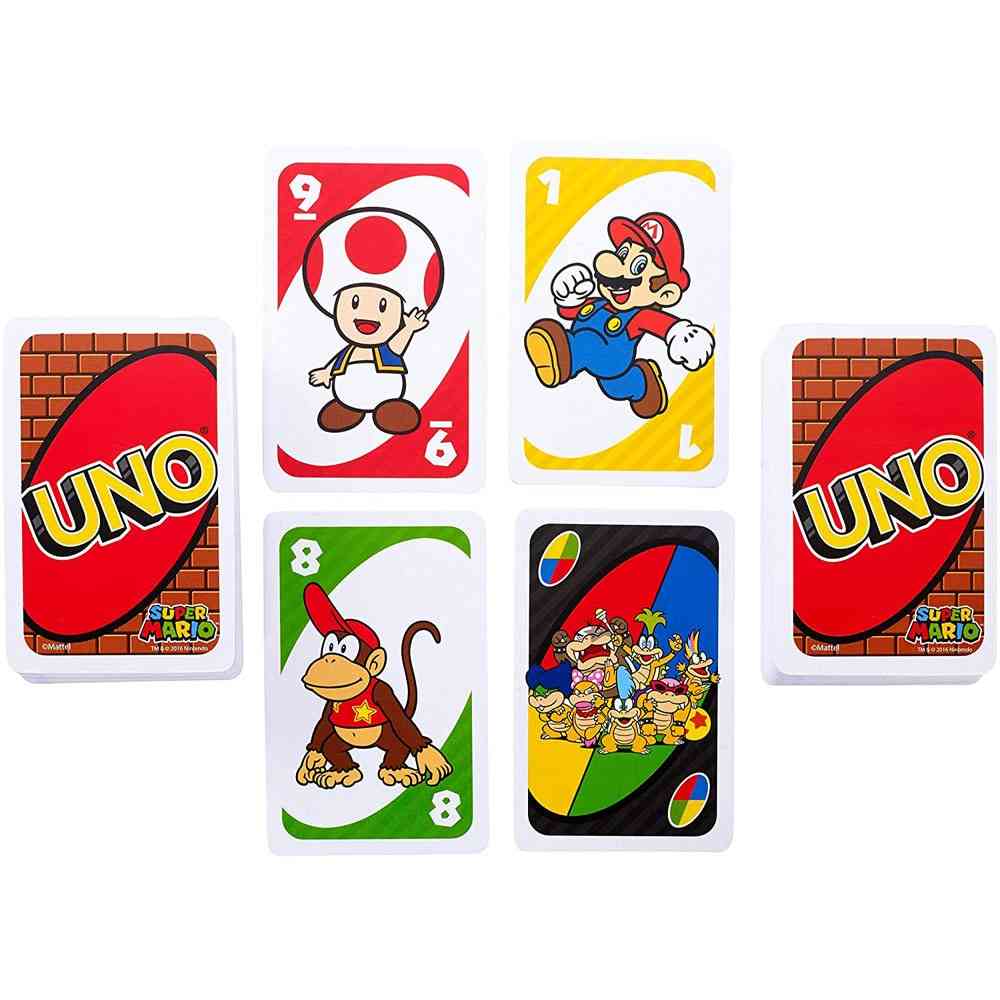 Mattel Games Uno Series Card For Family Party Board Classic Fun Poker Playing