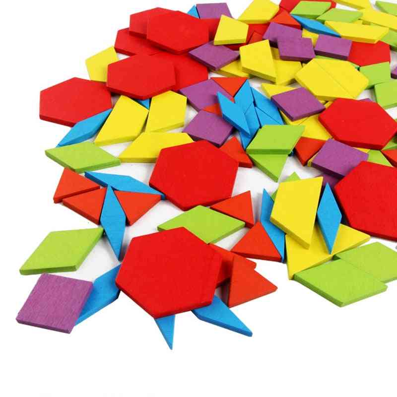 Conjunto de tabuleiros de quebra-cabeça de madeira coloridos brinquedos educativos para bebês montessori para crianças que aprendem brinquedos - sem caixa