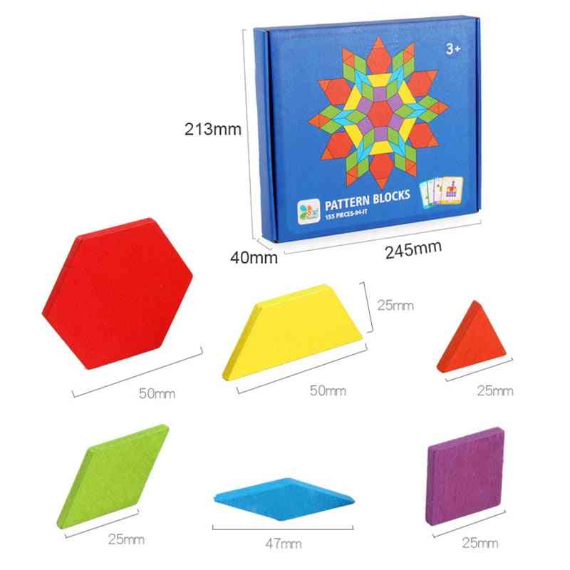 Conjunto de tabuleiros de quebra-cabeça de madeira coloridos brinquedos educativos para bebês montessori para crianças que aprendem brinquedos - sem caixa
