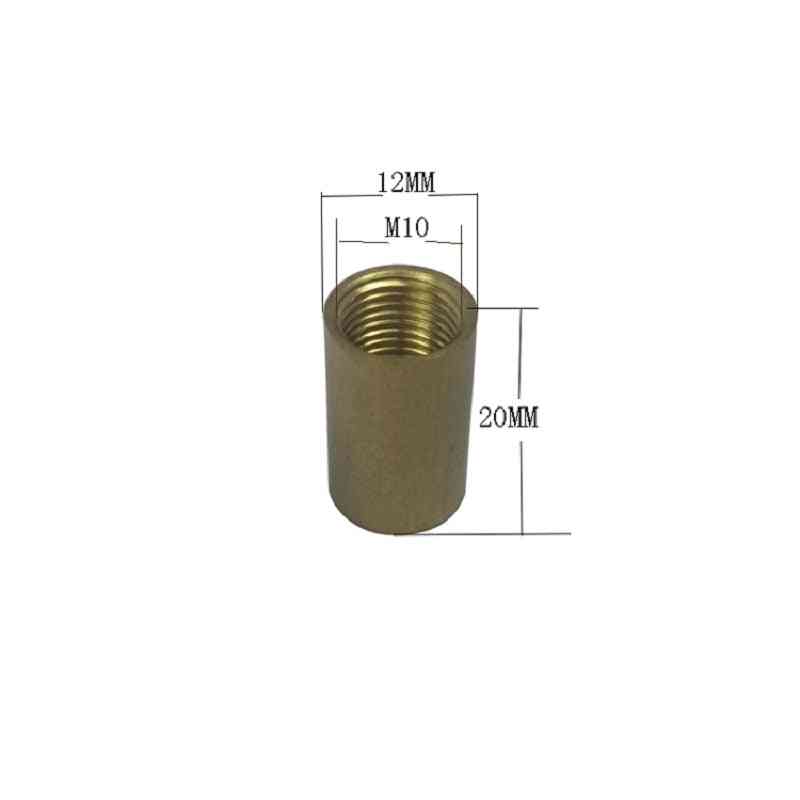 4 pièces / lot M10 filetage femelle tube creux cylindre en laiton coupleur fileté convoyeur en laiton lampe raccords-éclairage-accessoires