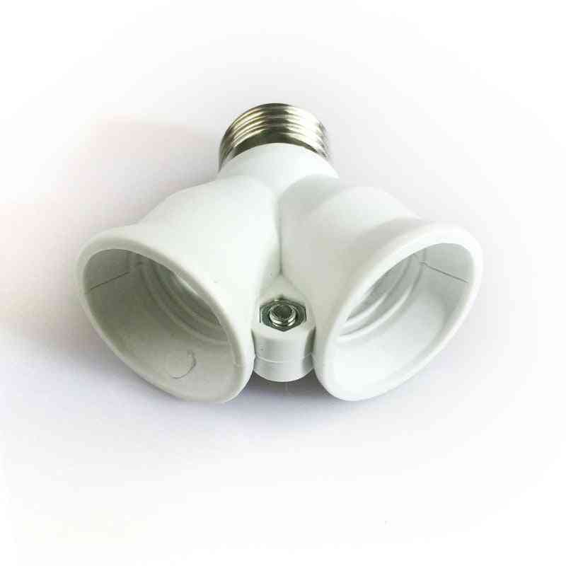 Fireproof E27 To 2 X E27 Lamp Holder Converter