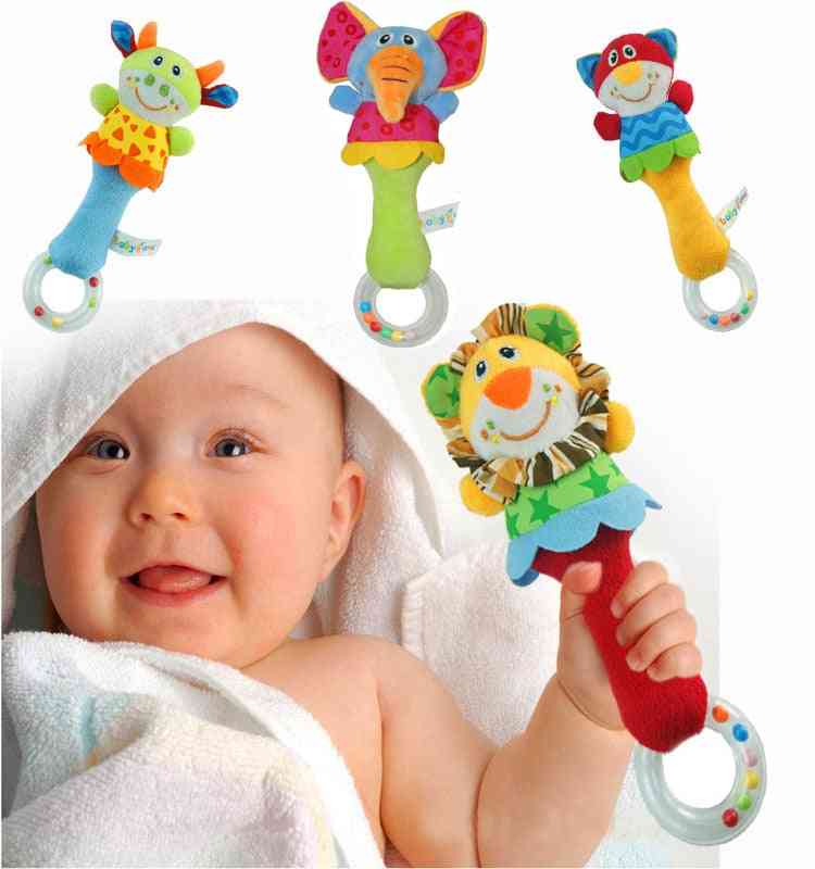 New Design Plush Baby Toy -animal Hand Bells Rattle