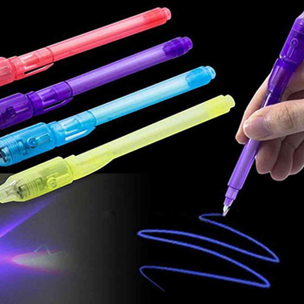 Uv светъл комплект писалка, невидимо мастило детска шпионска играчка