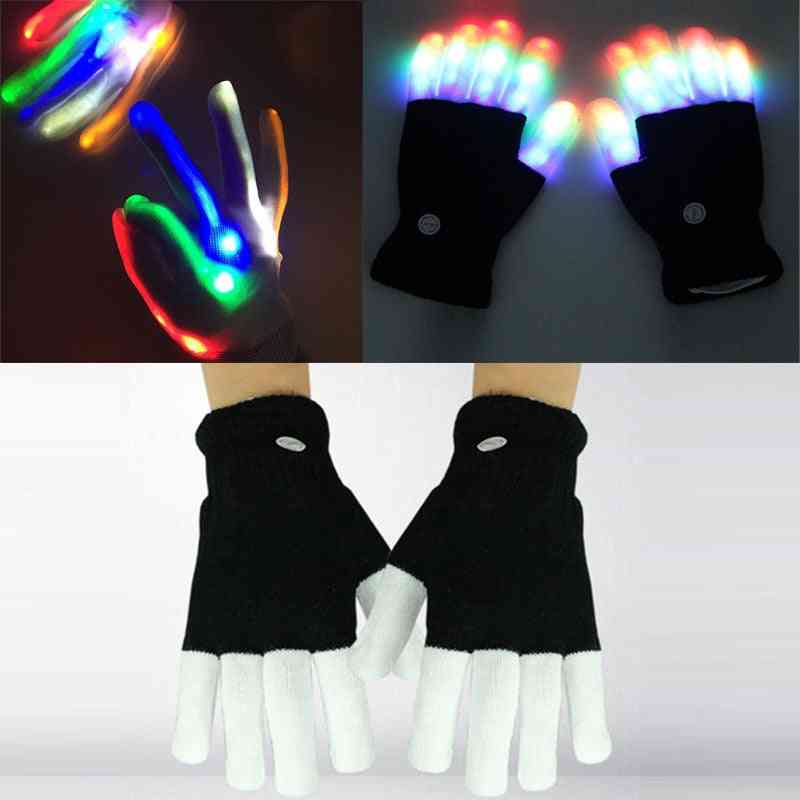 Vodilna utripajoča čarobna rokavica, sveti v temni igrači za osvetlitev konice prsta