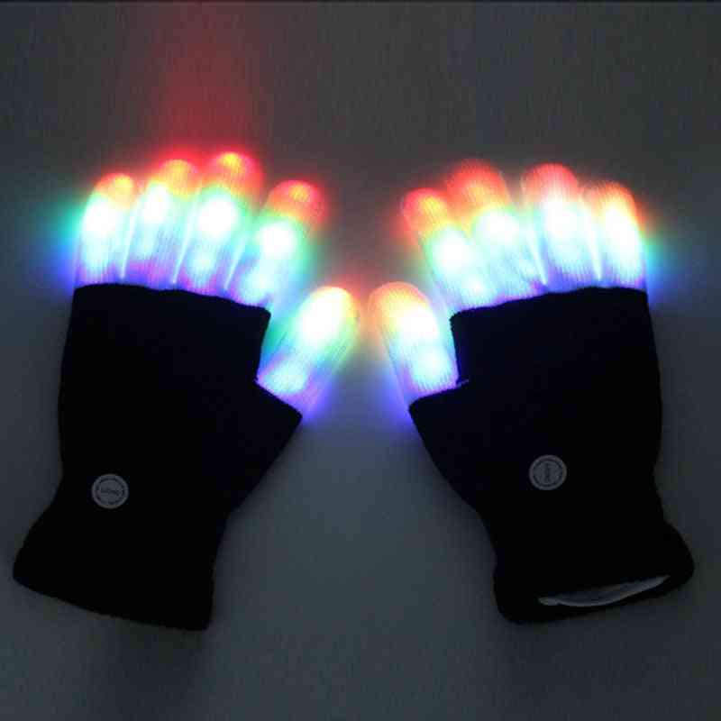 Led Flashing Magic Glove, Glow In The Dark- Finger Tip Lighting Toy