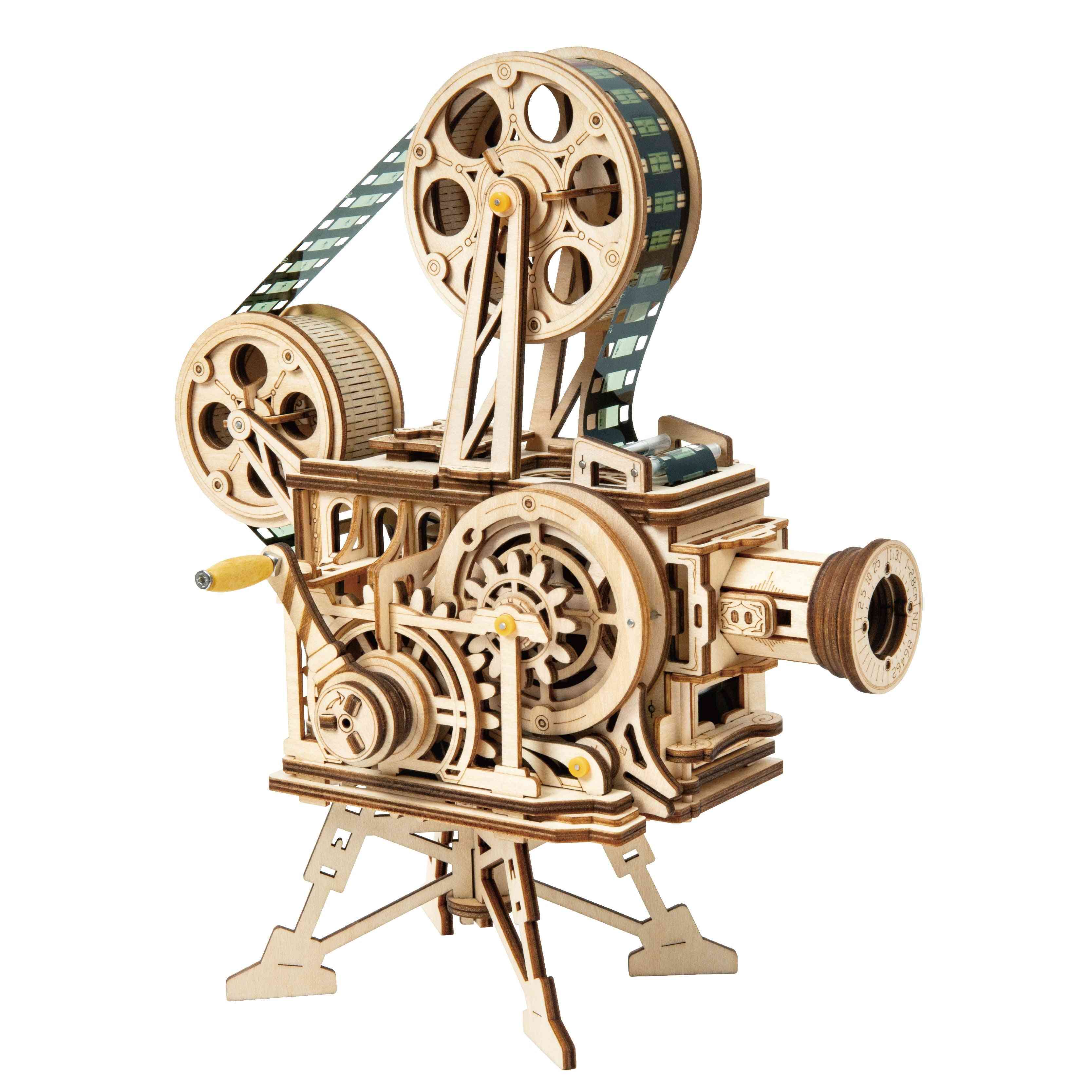 Mechanische Puzzle-Modellbau-Kits des hölzernen 3D-Laserschneideaktion durch Uhrwerkgeschenkspielzeug für Kinder
