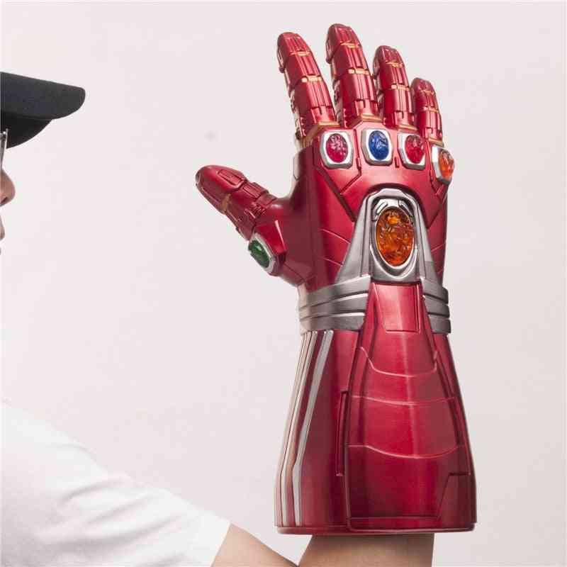 LED lumière Iron Man Thanos Pierre Cosplay Gants Tony Stark Superhero Accessoires PVC Enfant Cadeau - Thanos Adulte LED