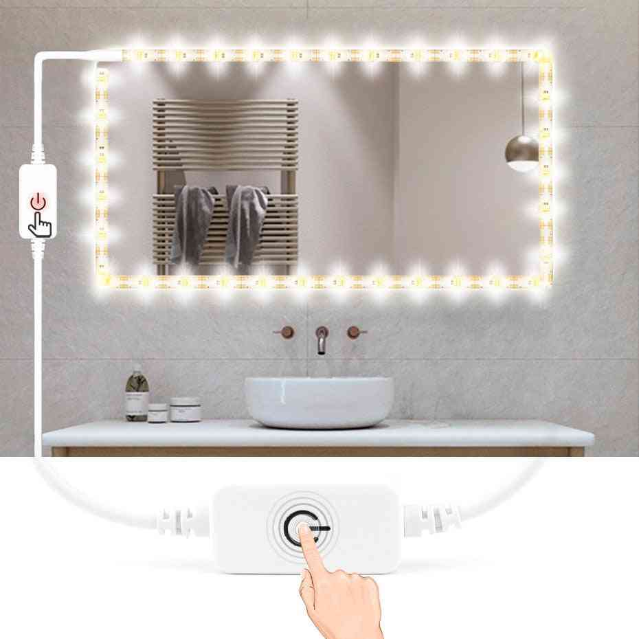 Usb 5v impermeable espejo luz baño led strip maquillaje con touch dimmer table dormitorio decoración tv backlight