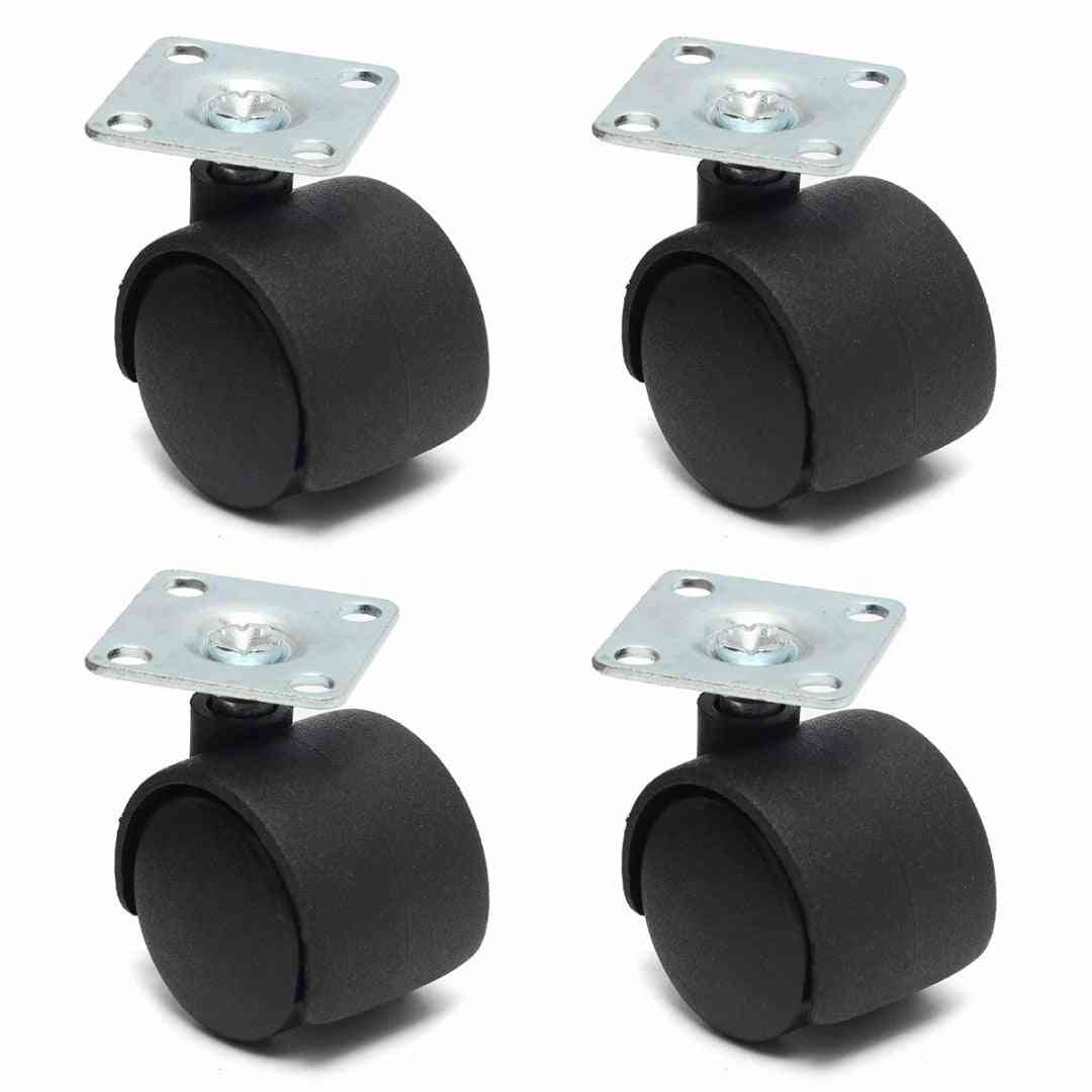 Swivel Plate Caster - Nylon Wheel Chair And Table Replacement Hardware