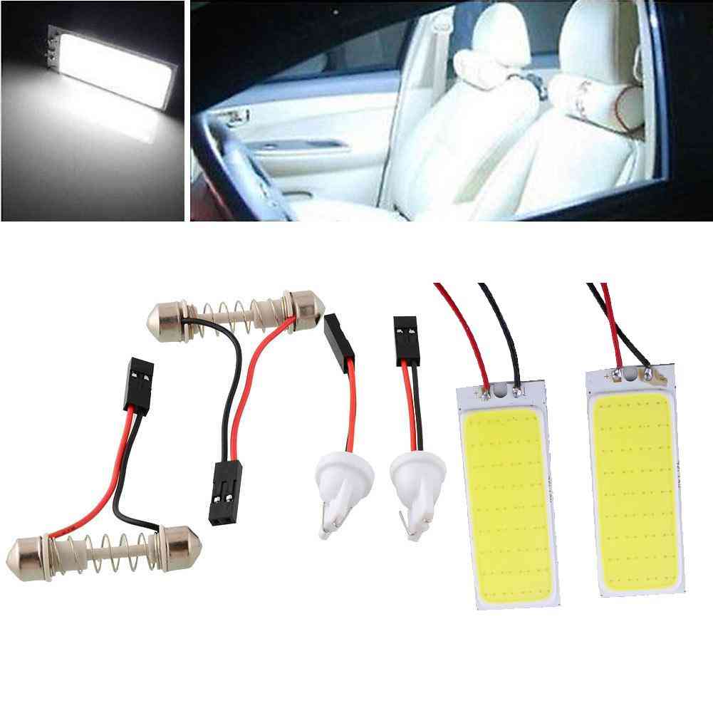 2pcs / dc 12v / 36led -cob pannello led bianco, luce di parcheggio interna auto per la lettura della lampadina della mappa