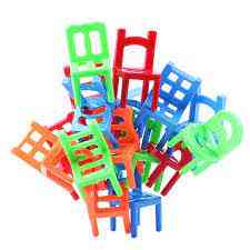 18 stk / sæt brætbalancestole - stablet spil til voksne børn