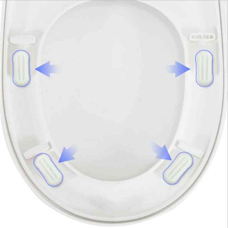 4st ersättningssats, hållbar hårdvarukombination vit toalettstol buffertar stötfångare badrumstillbehör skyddskuddar