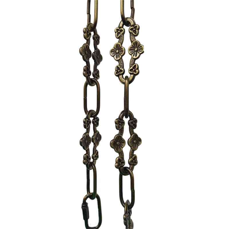 Woerfu catena con fibbia decorativa color prugna da 32 pollici con finitura bronzo antico per illuminazione sospesa