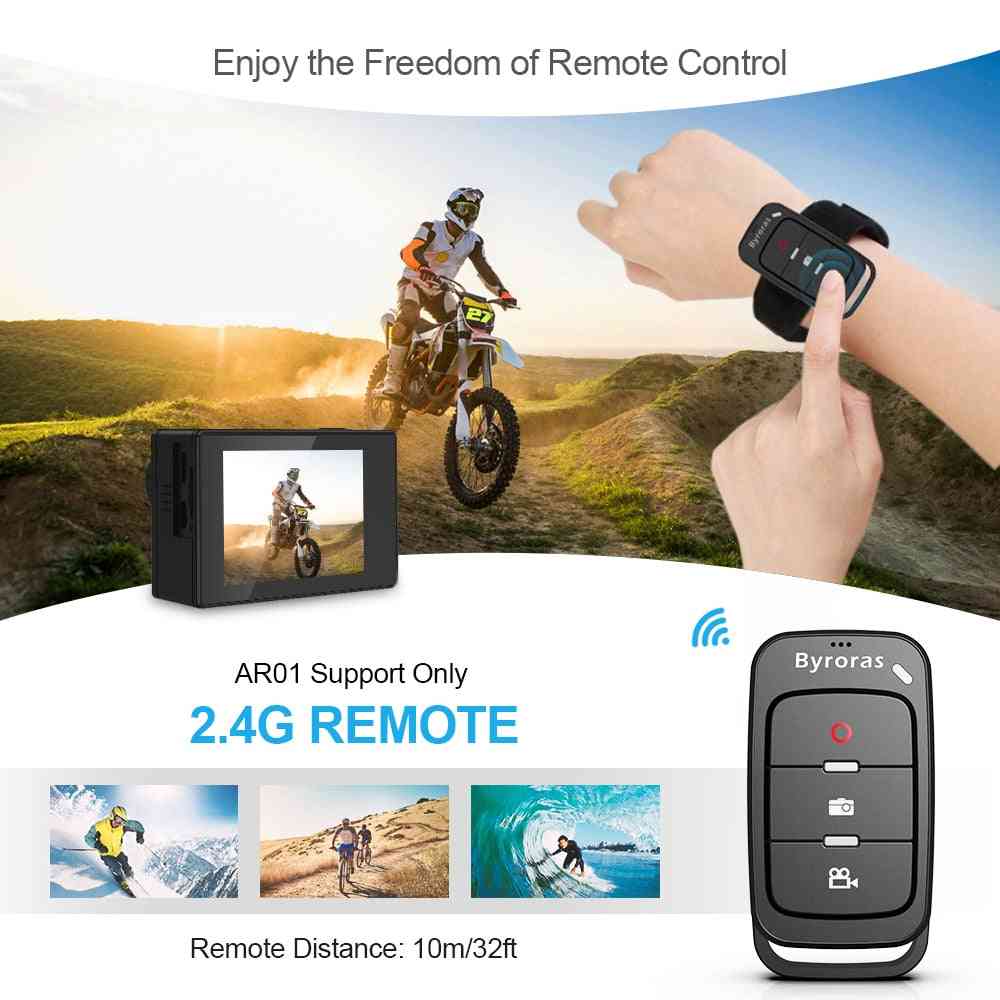8k wifi action kamera 4k 60fps 20mp hd 40m vanntett action cam app fjernkontroll motorsykkel hjelm sport (standard)