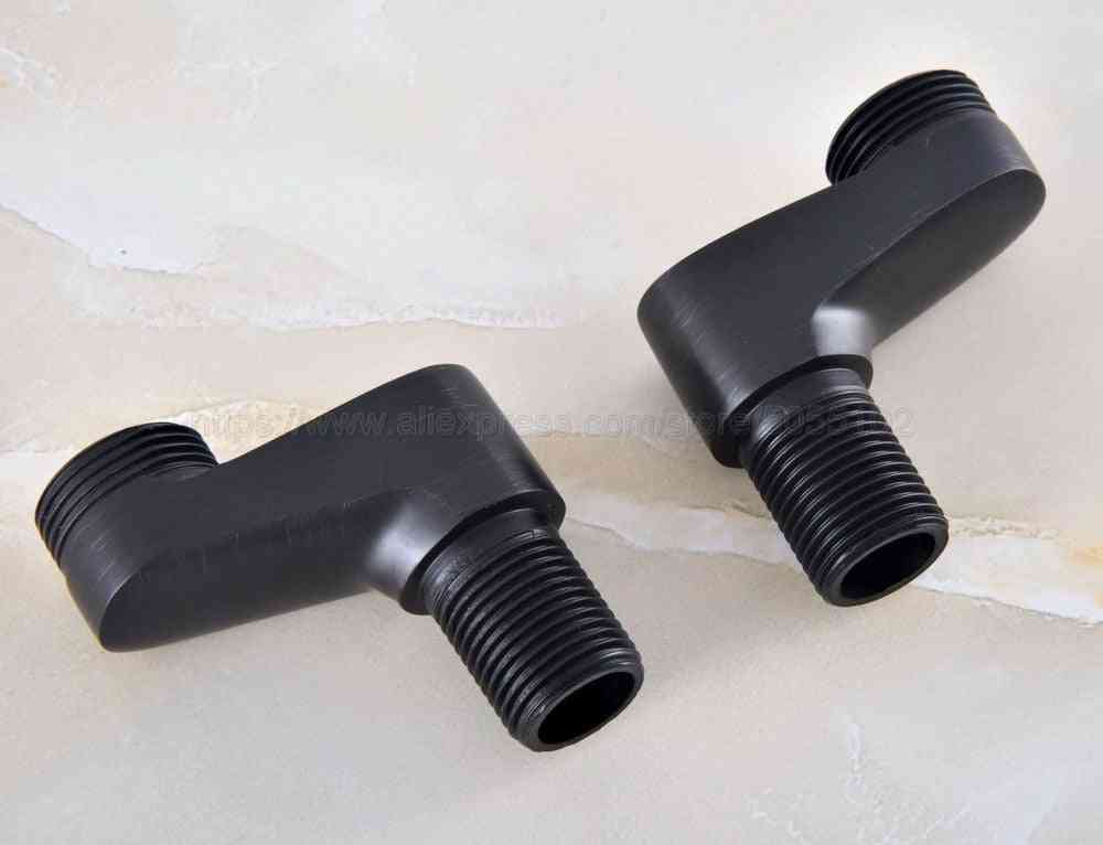 2 pièces accessoires de salle de bain en laiton huilé noir, bras oscillants réglables de robinet de baignoire sur pied de griffe -