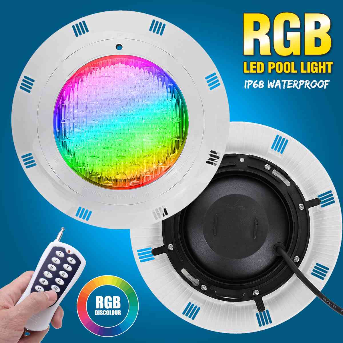 Rgb Led Swimming Pool Light -ip68 Waterproof With Ac12v-24v
