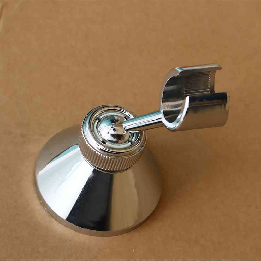 1 sæt drejeligt sølv bruserhåndsætholder til badeværelses vægmonteret justerbart beslag (sølv)