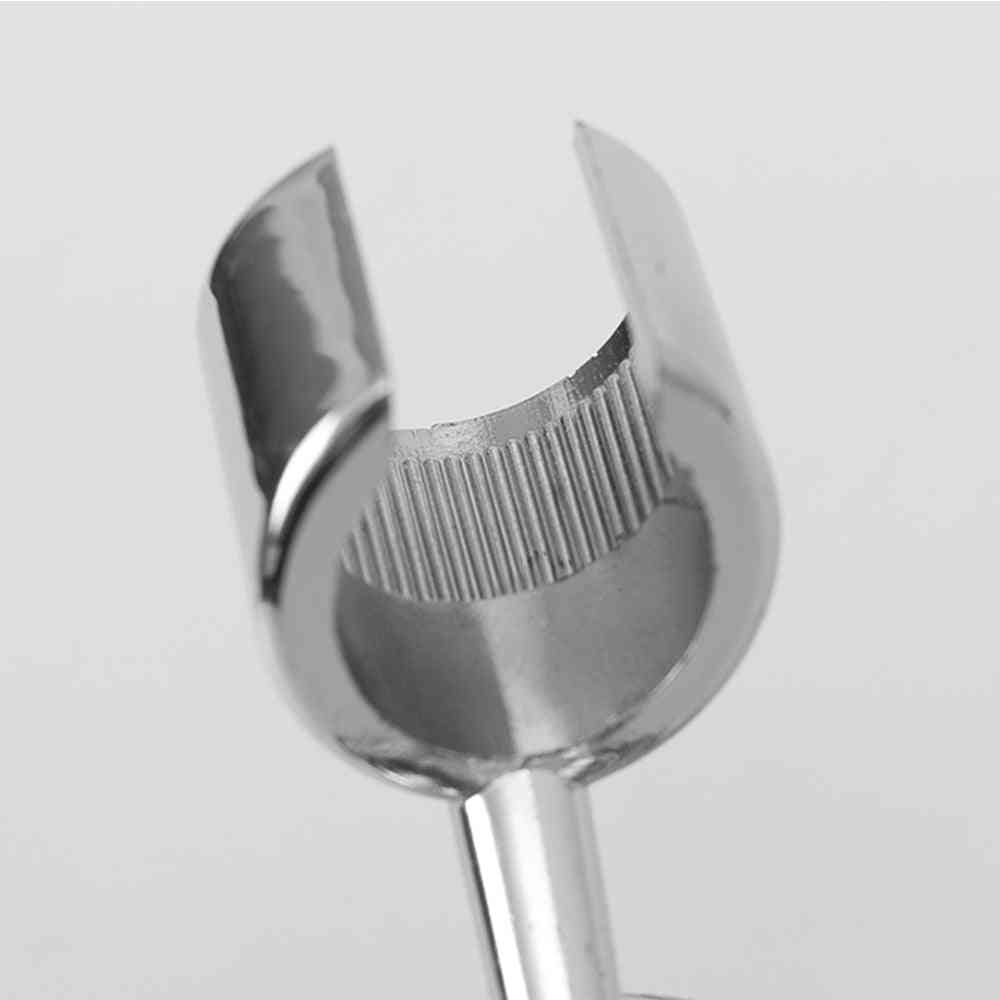 1 sæt drejeligt sølv bruserhåndsætholder til badeværelses vægmonteret justerbart beslag (sølv)