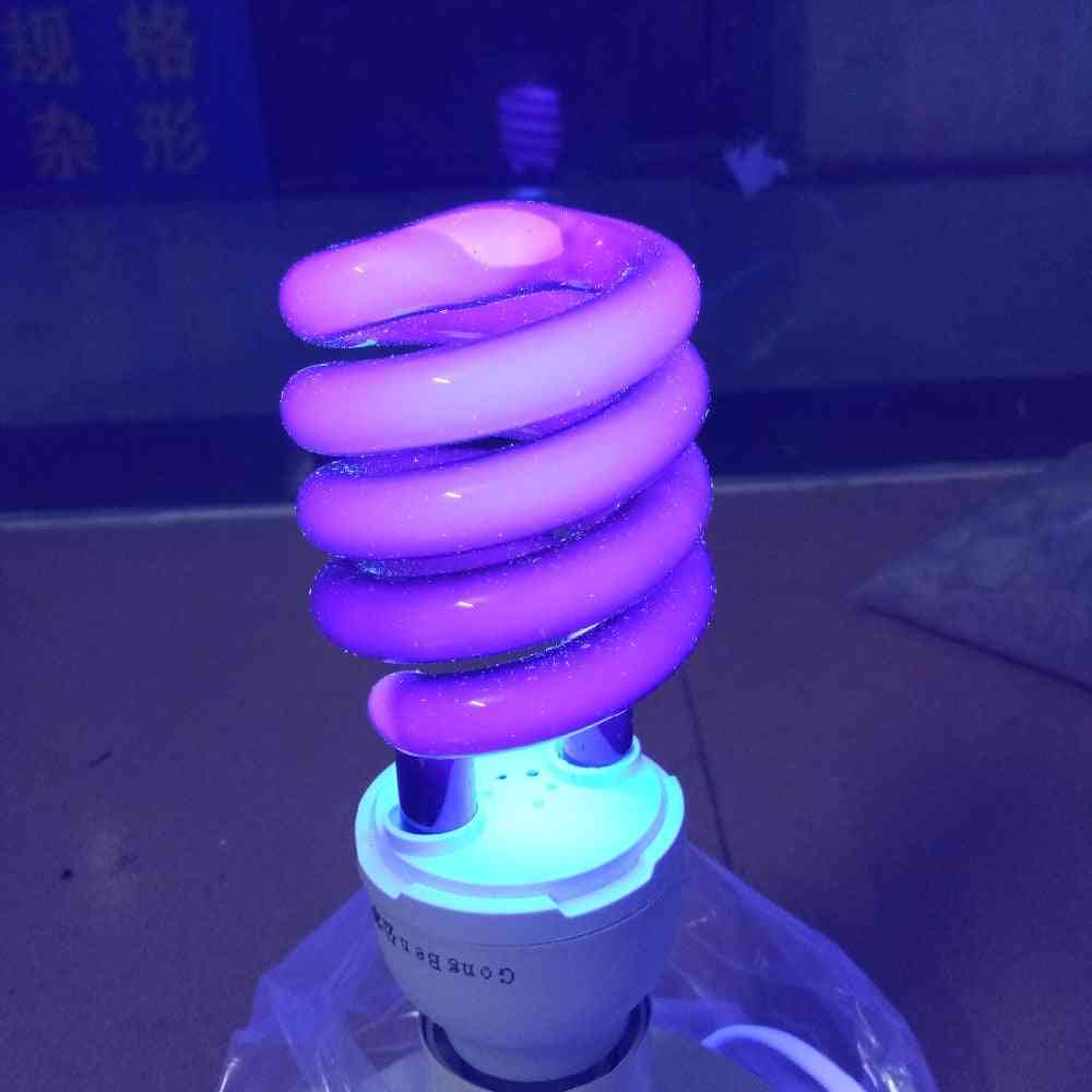 Ampoule à économie d'énergie de lumière ultraviolette, lampes à effet de scène noires UV fluorescentes à quartz en spirale