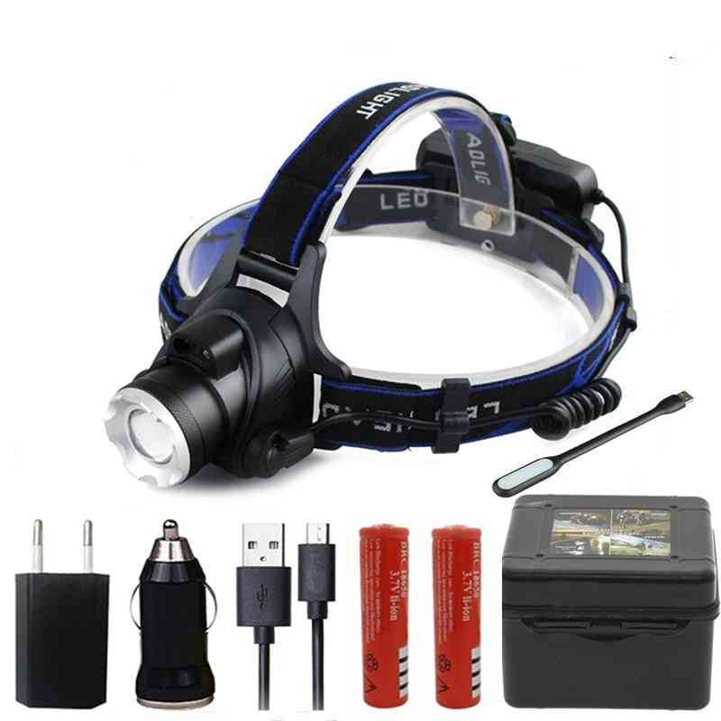 Z20 Led Headlamp Torch -  Lantern Waterproof Bulbs Xml T6 Lithium Ion Rechargeable Xm-l2 18650
