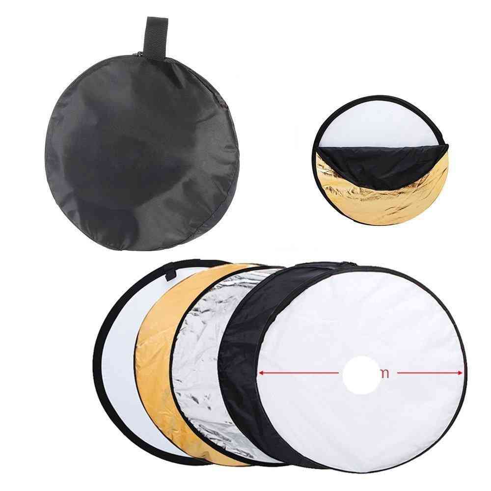 Reflector Collapsible Light Round Photography White Silivery For Studio Multi Photo Disc Diffuers
