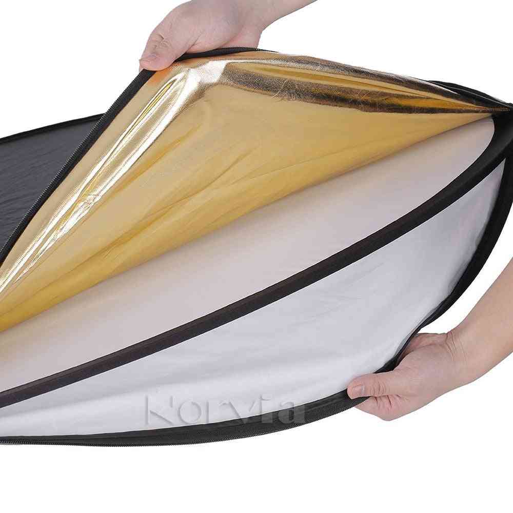 Reflector Collapsible Light Round Photography White Silivery For Studio Multi Photo Disc Diffuers