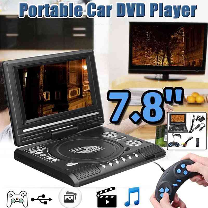 Tv home car dvd player portable player usb sd cards rca portable cable game rotate lcd